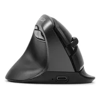 Delux Mini Iron Gray draadloze linkshandige ergonomische muis