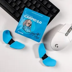 DeltaHub Carpio Replaceable Wrist Rest Pads - Blue