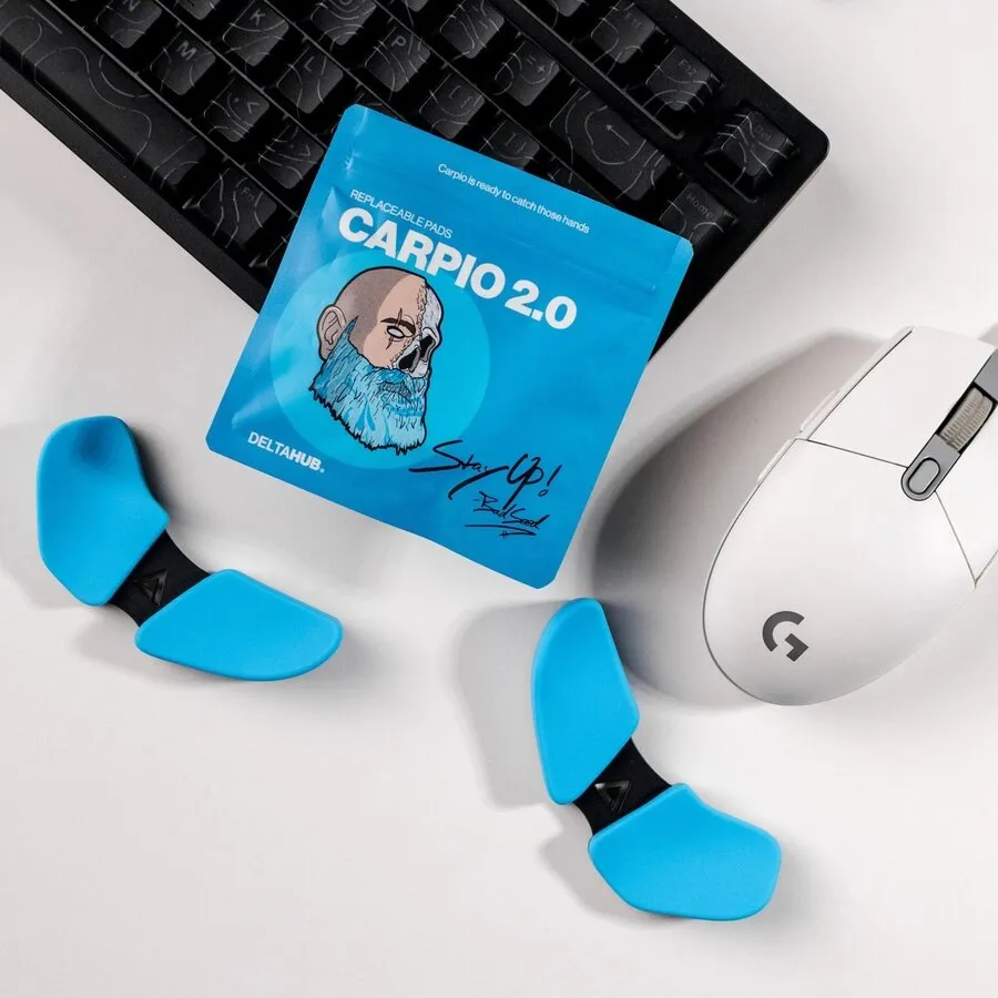 DeltaHub Carpio Replaceable Wrist Rest Pads - Blue