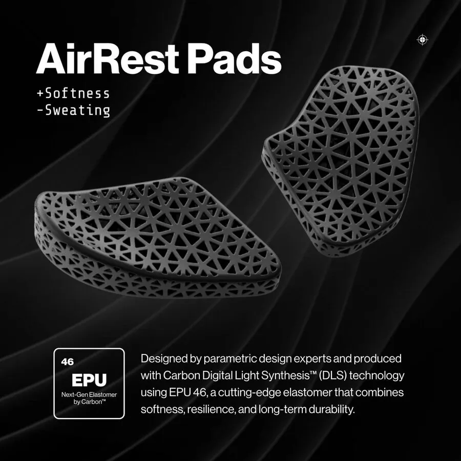 DeltaHub Carpio AirRest Replacement Wrist Rest Pads - Black