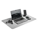 DeltaHub Minimalistic vilten bureau onderlegger - lichtgrijs