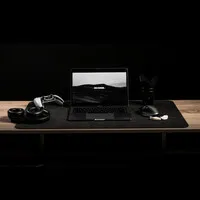 DeltaHub Minimalistic vilten bureau onderlegger - donkergrijs
