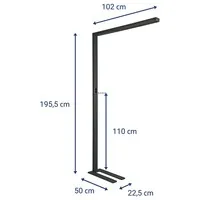 Maul MAULsirius LED floor lamp, colour: vario, with sensor, dimmable, black