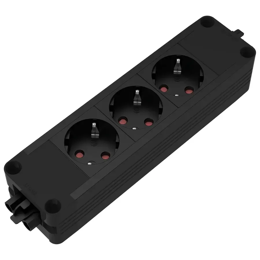 Fellowes Power Block 2.0 - 3x 230V stekkerblok zwart