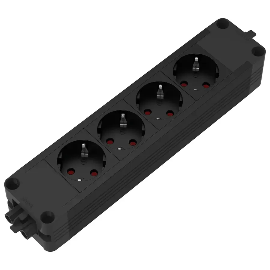 Fellowes Power Block 2.0 - 4x 230V stekkerblok zwart