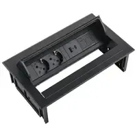 Fellowes Desk In - 2x power, USB-A/C & 2x keystone black
