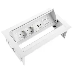 Fellowes Desk In - 2x power, USB-A/C & 2x keystone wit