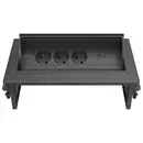 Fellowes Desk In - 3x power & USB-A/C zwart