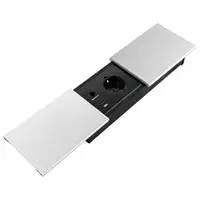 Fellowes Desk In Slide - 2x power, USB-A/C, HDMI & Cat6A zilver