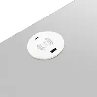 Fellowes AC Qi Power-Spot draadloze inbouw oplader 15W met USB-A en USB-C Ø60 mm wit