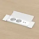 Fellowes Desk In Cover - 2x power & USB-A/C white