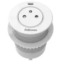 Fellowes Power-Spot® USB-C earth pin white - 1x 230V (Type E) & USB-C charger 30W