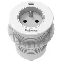 Fellowes Power-Spot® USB-C earth pin white - 1x 230V (Type E) & USB-C charger 30W