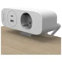 Fellowes Desk Up 3.0 - 1x 230V + USB-A & USB-C charger white