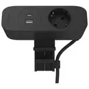 Fellowes Desk Up 3.0 - 1x 230V + USB-A & USB-C charger black