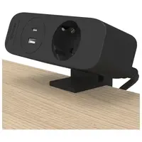 Fellowes Desk Up 3.0 - 1x 230V + USB-A & USB-C charger black