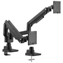 Ergopro Heavy Duty dual monitor arm with gas springs - black