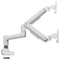 Ergopro Heavy Duty dual monitor arm with gas springs - white
