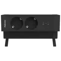 Fellowes Desk Up 2.0 - 2x 230V + 2x USB-C charger black