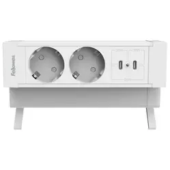 Fellowes Desk Up 2.0 - 2x 230V + 2x USB-C charger white