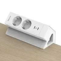 Fellowes Desk Up 2.0 - 2x 230V + 2x USB-C charger white