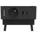 Fellowes Desk Up 2.0 - 1x pin earth + USB-A & USB-C charger black