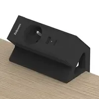 Fellowes Desk Up 2.0 - 1x pin earth + USB-A & USB-C charger black