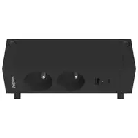 Fellowes Desk Up 2.0 - 2x pin earth + USB-A & USB-C charger black