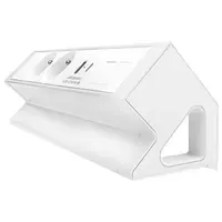 Fellowes Desk Up 2.0 - 2x pin earth + USB-A/C charger & 2x keystone white