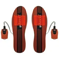 Glovii Verwarmde inlegzolen voor skischoenen - oranje/zwart