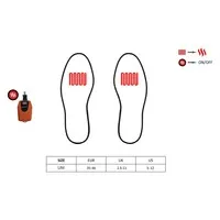 Glovii Verwarmde inlegzolen voor skischoenen - oranje/zwart