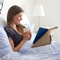 The Bookseat Boekenstandaard en tabletstandaard oranje