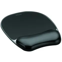 Fellowes Crystals Gel mouse mat with wrist rest black
