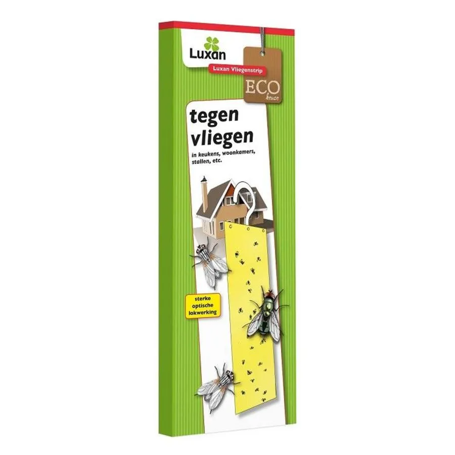 Vliegenstrip tegen vliegen | 2 stuks | 9 x 25 cm | gifvrije lijmval