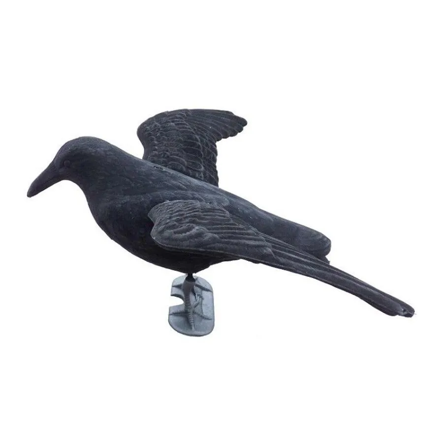 Gevleugelde nepkraai vogelverjager 40 cm | voor buiten