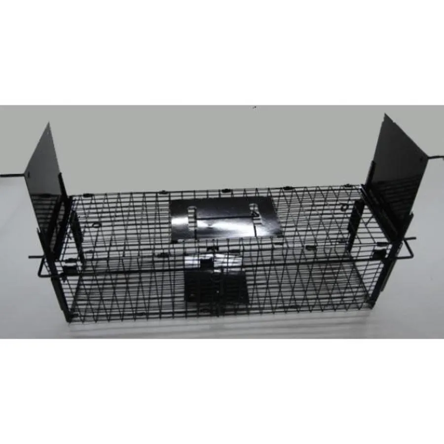 Doorloopval met 2 ingangen 60 x 18 x 20 cm | Levendvangkooi voor ratten
