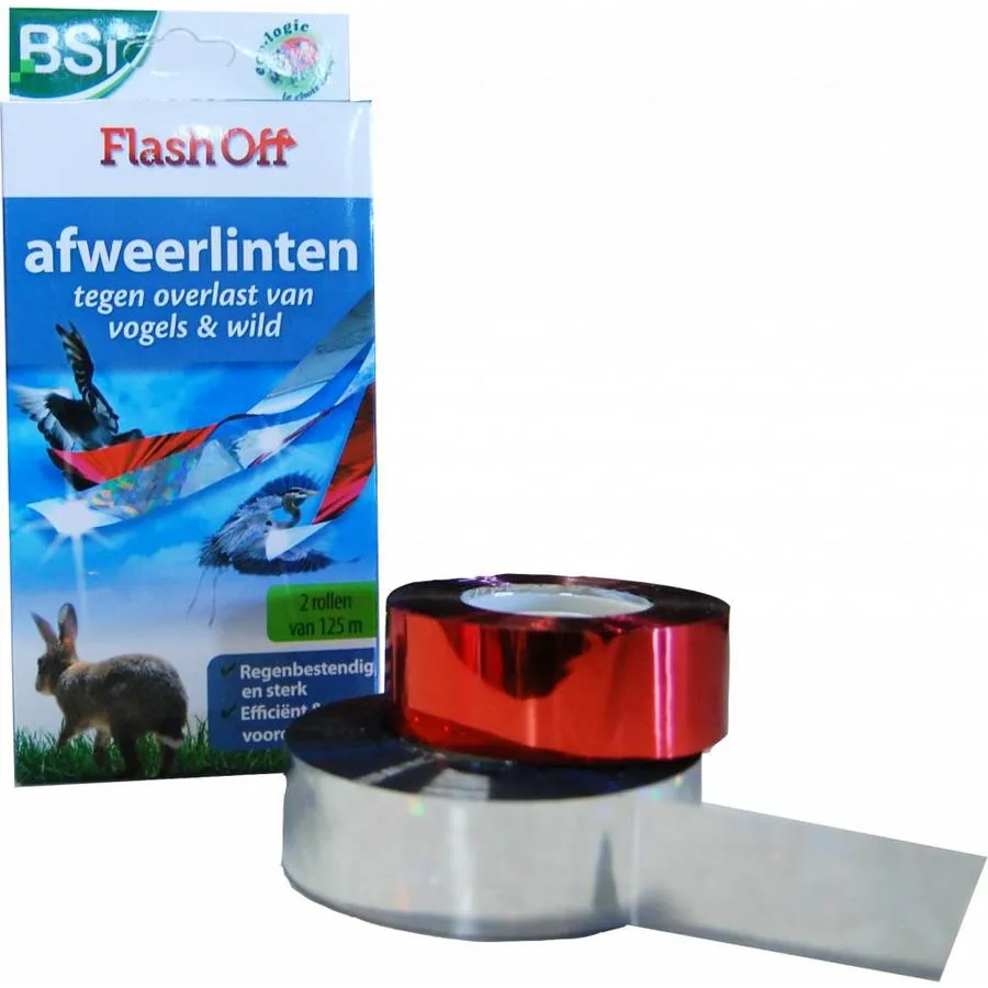 Reflecterende afweerlinten tegen vogels en wild | 2 x 125 meter