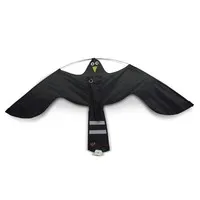 Black Hawk Kite losse roofvogelvlieger 140 x 80 cm voor vogelverjaging