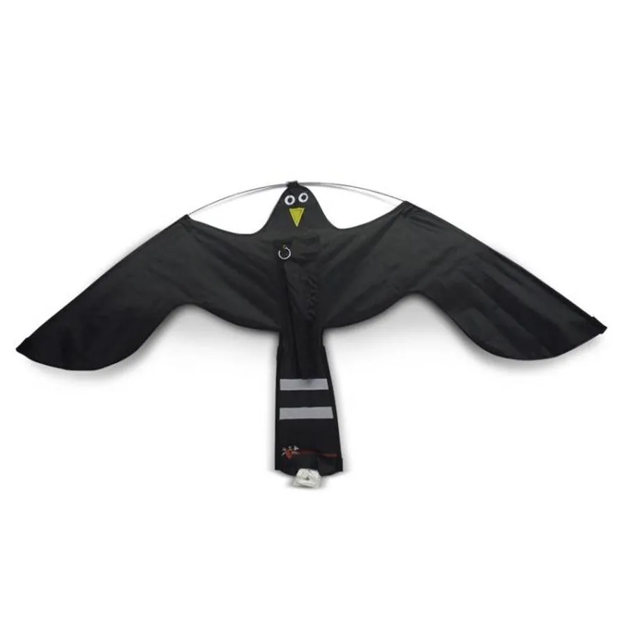 Black Hawk Kite losse roofvogelvlieger 140 x 80 cm voor vogelverjaging