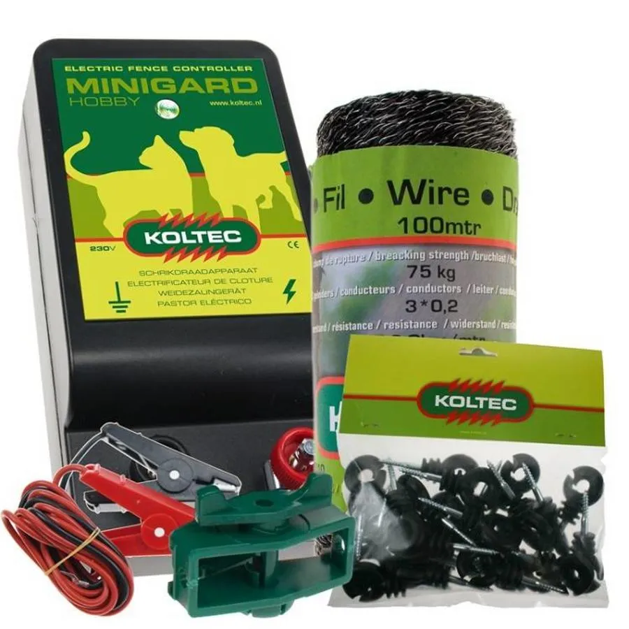 MiniGard II volièrepakket voor houten constructies | 230 V | 100 meter draad
