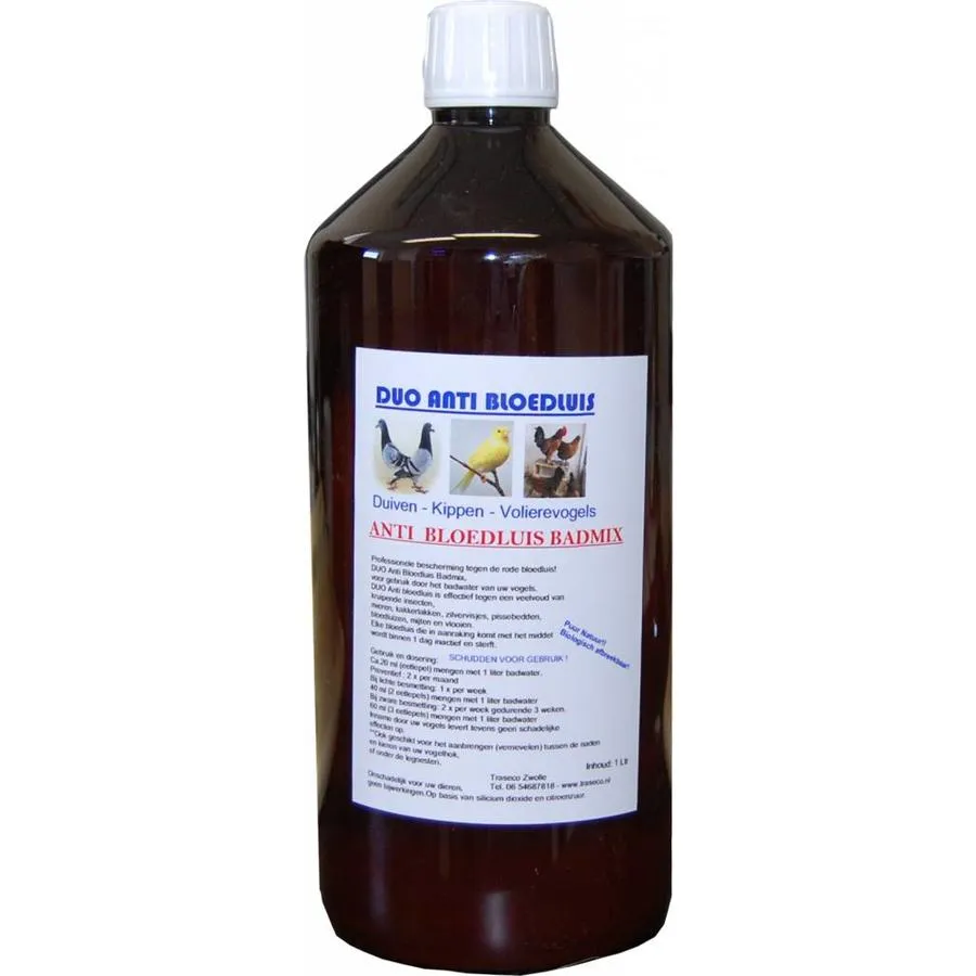 Anti Bloedluis Badmix 1 liter voor vogels en pluimvee