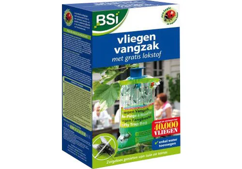 BSI Vliegenvangzak met lokstof | vangt tot 40.000 vliegen