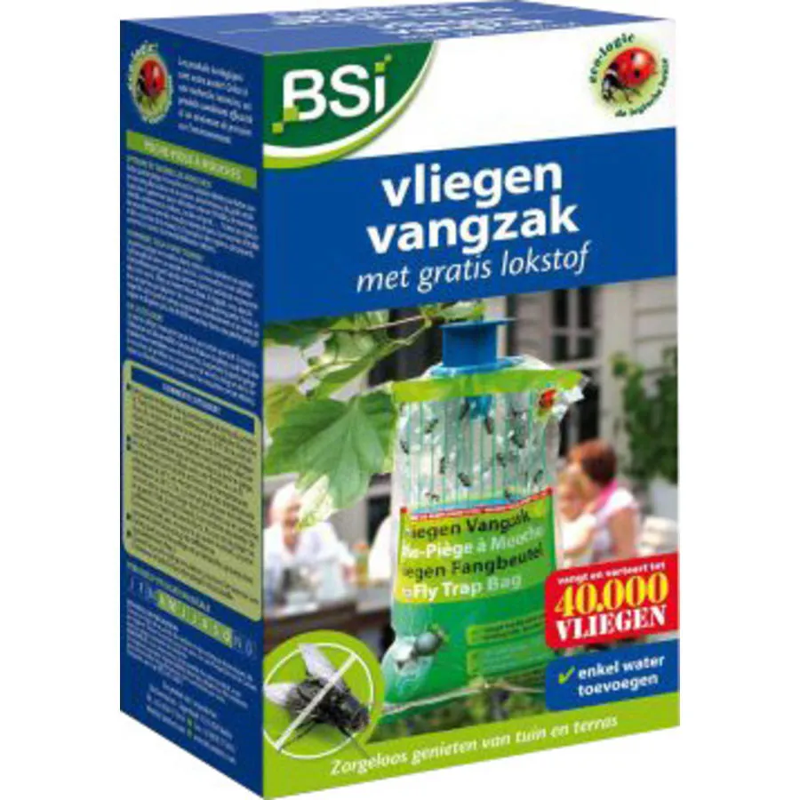 Vliegenvangzak met lokstof | vangt tot 40.000 vliegen
