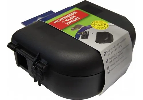 Luxan Muizenbox met klem zwart