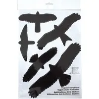 Vogelafweer raamstickers 5 stuks 14 tot 27 cm | tegen raambotsingen
