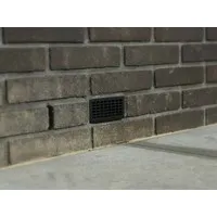 RVS renovatierooster 10,5 x 5 cm voor kruipruimteventilatie