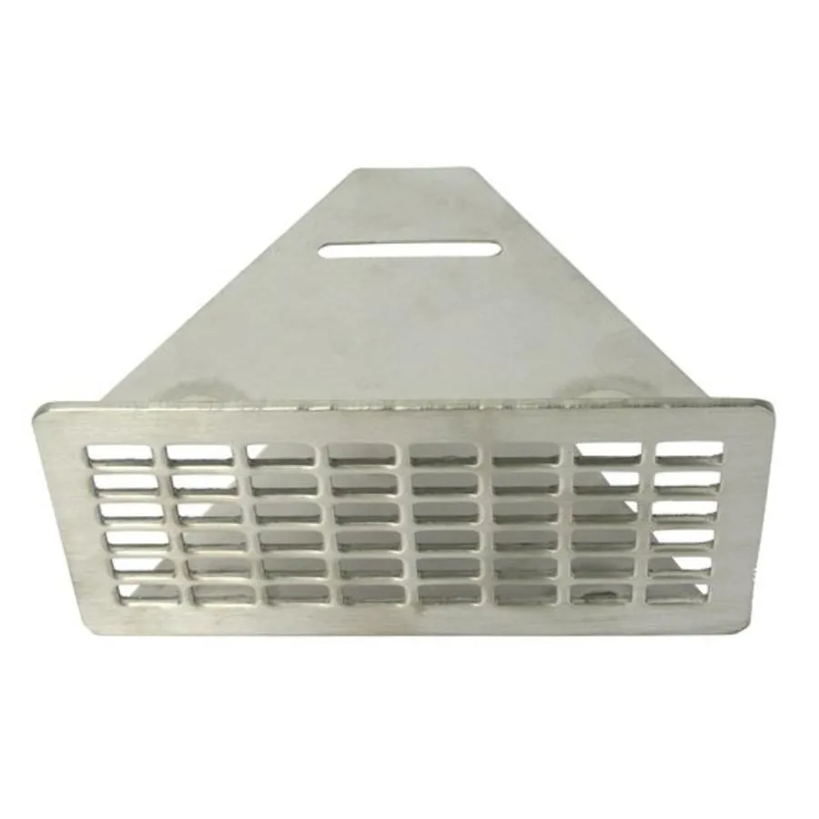 RVS renovatierooster 10,5 x 5 cm voor kruipruimteventilatie