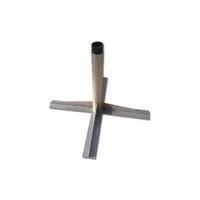 RVS voet voor vliegerpalen 100 x 100 x 60 cm voor dakplaatsing