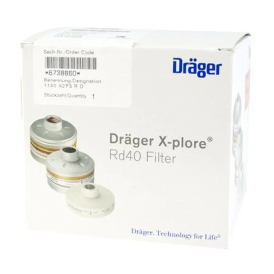 Combinatiefilter RD40 A2 P3 R D voor organische dampen en fijnstof