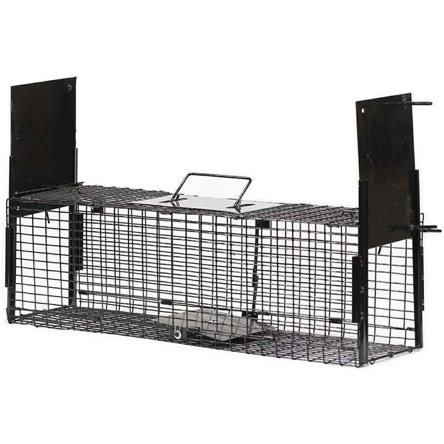 Doorloopval met 2 ingangen 60 x 18 x 20 cm | Levendvangkooi voor ratten
